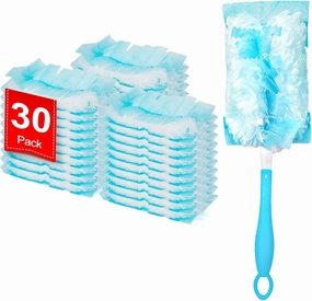 KeFanta Duster Refills for Swiffer Dusters, 180 Heavy Duty Multi Surface Refills & 1 Handle, Ceiling Fan Duster, Disposable Dusters for Cleaning (30 Count 1 Handle)