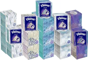 Kleenex Ultra Soft Facial Tissues, 1 Cube Box, 65 Total Tissues