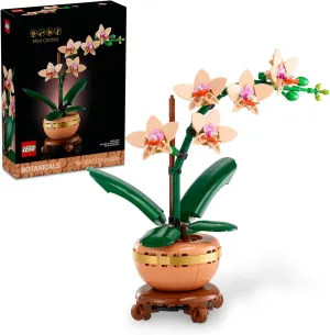 LEGO Botanicals Mini Orchid Building Set - Artificial, Fake Orchid for Home Decor, Adults Ages 18  - Gift for Mother's Day - Indoor Plant Decorations for Table, Desk, Office - 10343