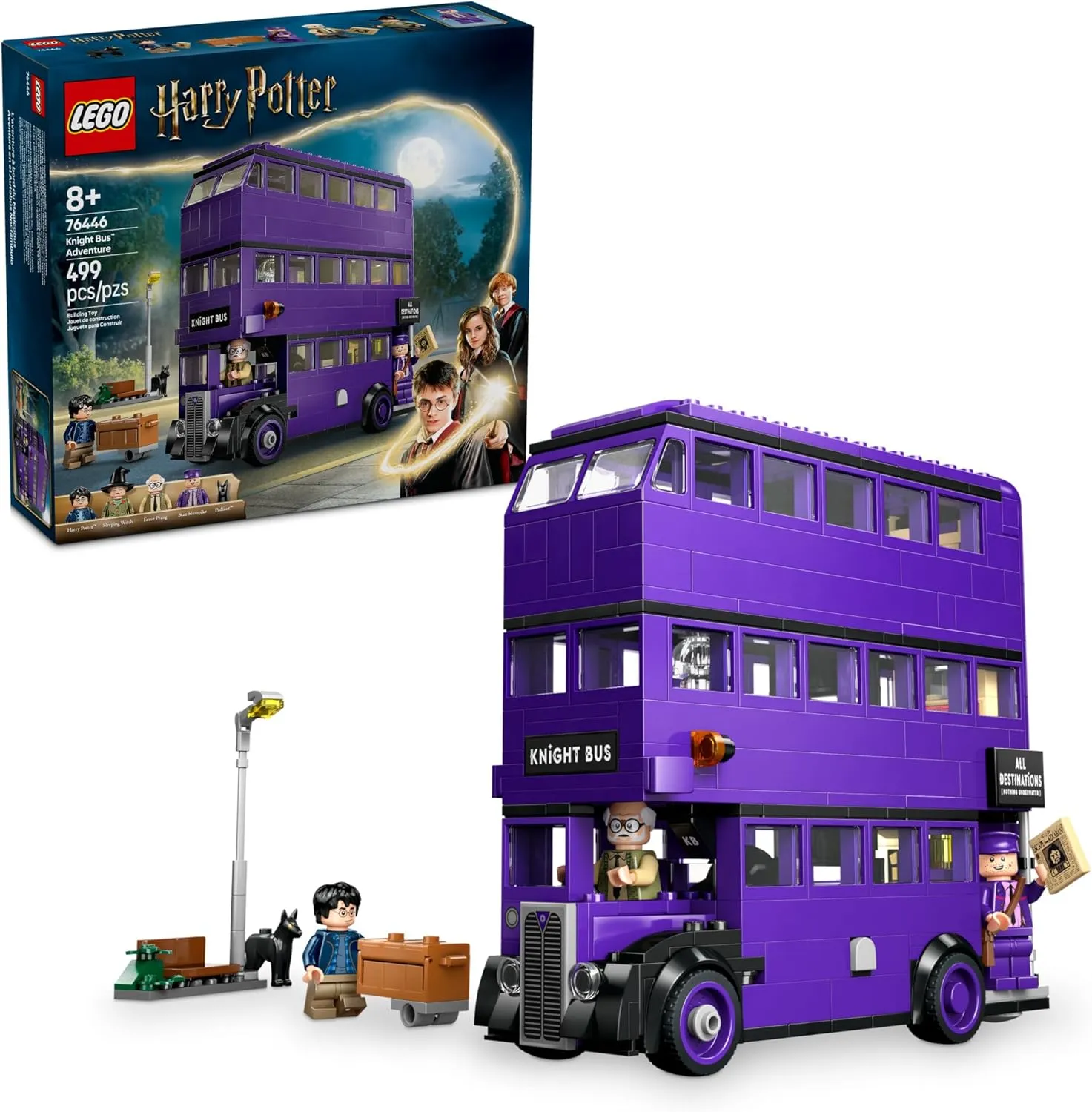 LEGO Harry Potter Knight Bus Adventure - Building Toy for Kids, Boys, and Girls, Ages 8  - Iconic Bus from Harry Potter and The Prisoner of Azkaban - with 5 Minifigures - Birthday Gift Idea - 76446