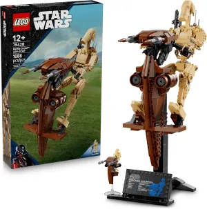 LEGO Star Wars: The Phantom Menace Battle Droid with STAP - Building & Learning Toy for Boys & Girls, Ages 12  - Star Wars Toy & Model Kit - Gift Idea for Kids - 75428