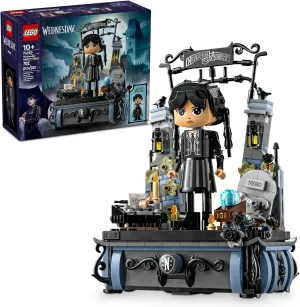 LEGO Wednesday Addams Figure - Building Toy for Kids, Girls & Boys, Ages 10  - Collectible Wednesday Addams Doll with Display for Fans - Gift Idea for Birthday - 76780