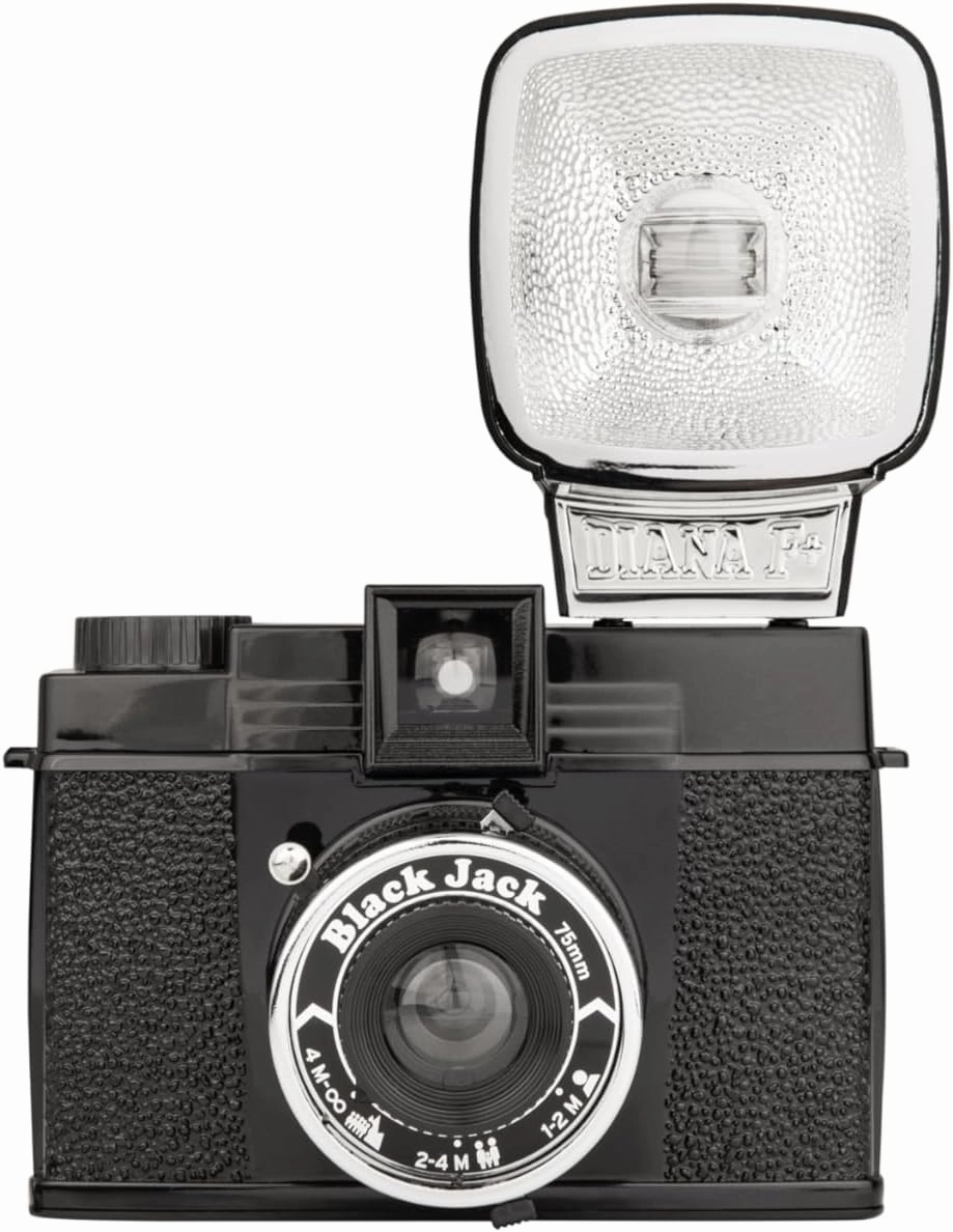 Lomography Diana F  Camera & Flash Black Jack Medium Format Film Camera