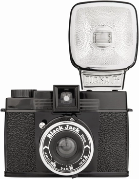 Lomography Diana F  Camera & Flash Black Jack Medium Format Film Camera