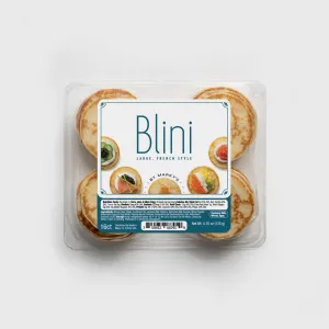 MARKY'S French Caviar Blini - 16 pcs (Pack of 2) - Breakfast Mini Pancakes Crepes Canape Best for Caviar and Roe