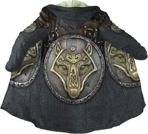 Men's Winter Warm Fleece Parka Jacket 3D Full Print Viking Medieval-Inspired Hooded Cloak Two Pocket Outdoor Couple Cape
