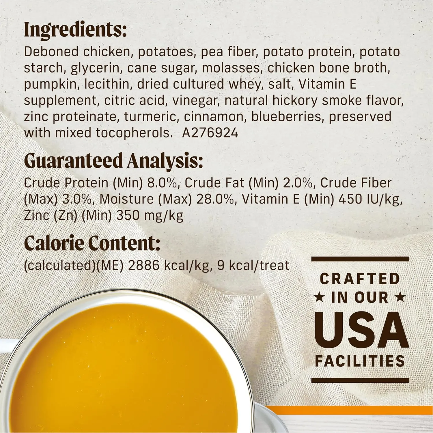 Merrick Healthy Bites Grain Free Dog Treats, Soft Treats with Bone Broth for Dogs, Chicken and Bone Broth Recipe - 16 oz. Pouch