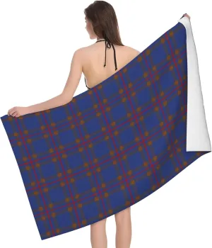 Microfiber Absorbent Bath Towel, Scottish Clan Elliot Tartan Plaid Adult Quick-Drying Beach Towel, Travel Vacation, Outdoor Activities, Beach, Swimming Essential Accessories