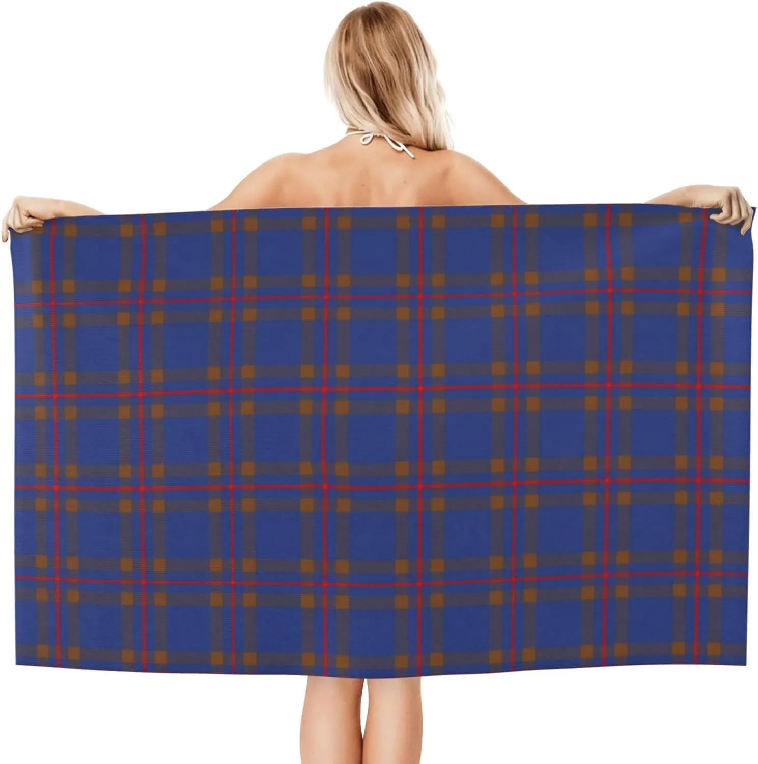 Microfiber Absorbent Bath Towel, Scottish Clan Elliot Tartan Plaid Adult Quick-Drying Beach Towel, Travel Vacation, Outdoor Activities, Beach, Swimming Essential Accessories