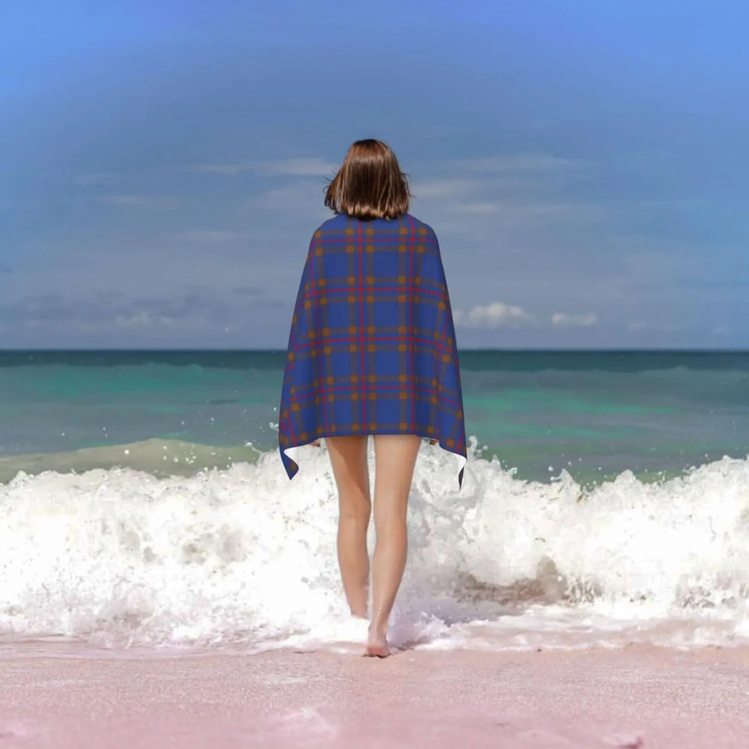 Microfiber Absorbent Bath Towel, Scottish Clan Elliot Tartan Plaid Adult Quick-Drying Beach Towel, Travel Vacation, Outdoor Activities, Beach, Swimming Essential Accessories