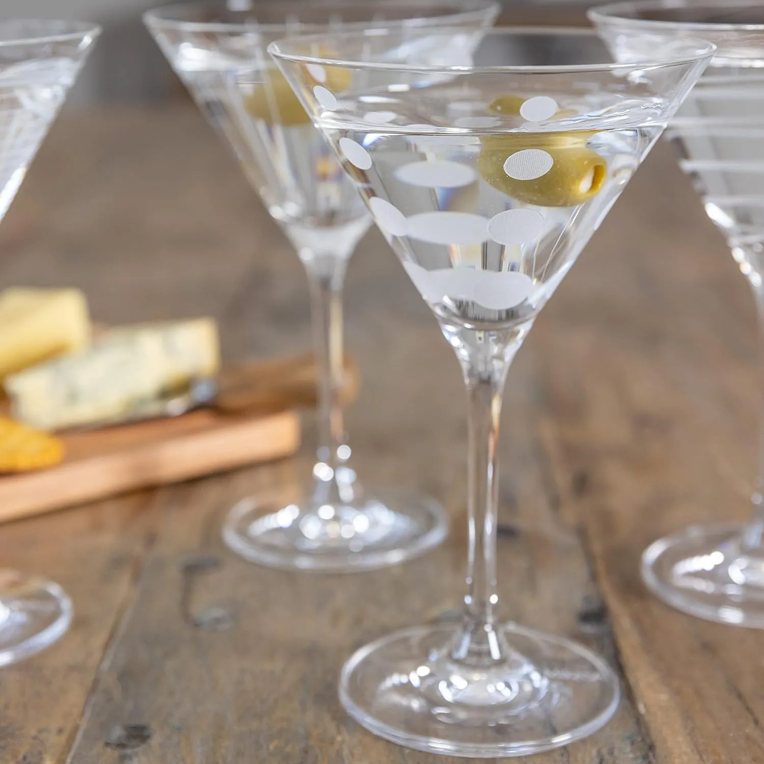 Mikasa, Silver Set of 4 Cheers Crystal Martini Cocktail Glasses, Model:5159319