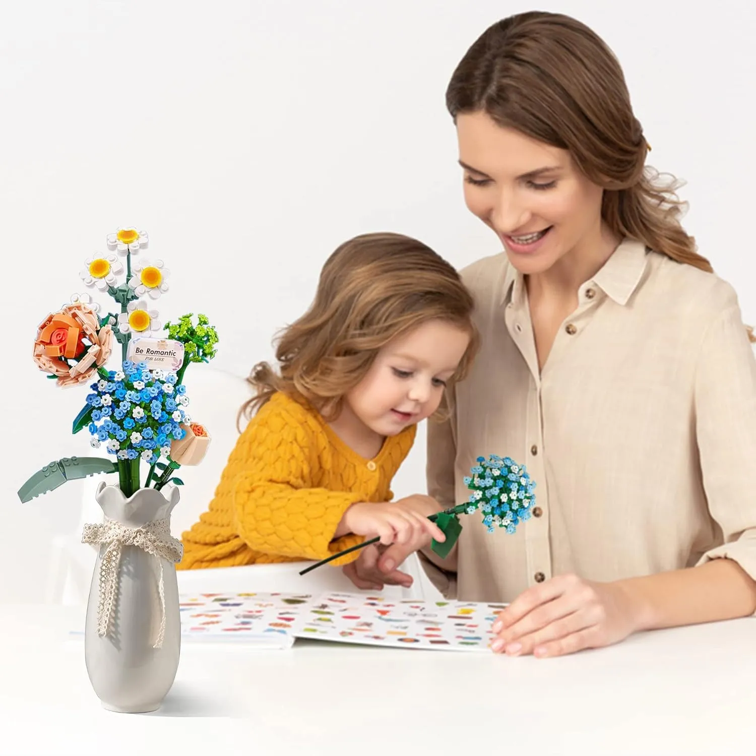 Mini Bricks Flower Bouquet Building Sets, Artificial Flowers, DIY Unique Decoration Home, 680 Pieces Botanical Collection for Ages 6-12 Year Old Girl for Gift…
