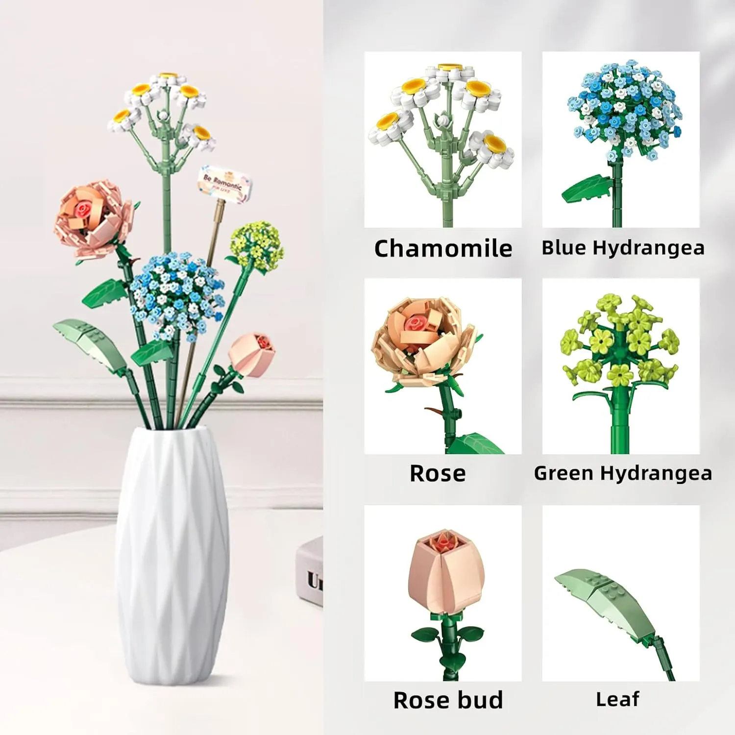 Mini Bricks Flower Bouquet Building Sets, Artificial Flowers, DIY Unique Decoration Home, 680 Pieces Botanical Collection for Ages 6-12 Year Old Girl for Gift…