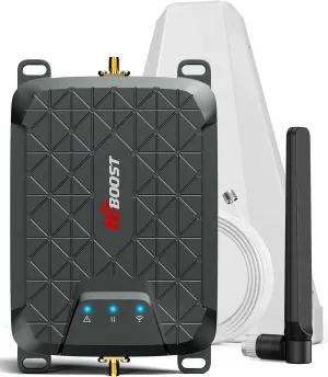 Mini Cell Signal Booster for Verizon, AT&T, T-Mobile| Up to 1500 Sq Ft/One Room| High Power Outdoor Receiving Antenna| 5G/4G/3G LTE| Band 5, 12/17, 13|App Service   Install| FCC Approved