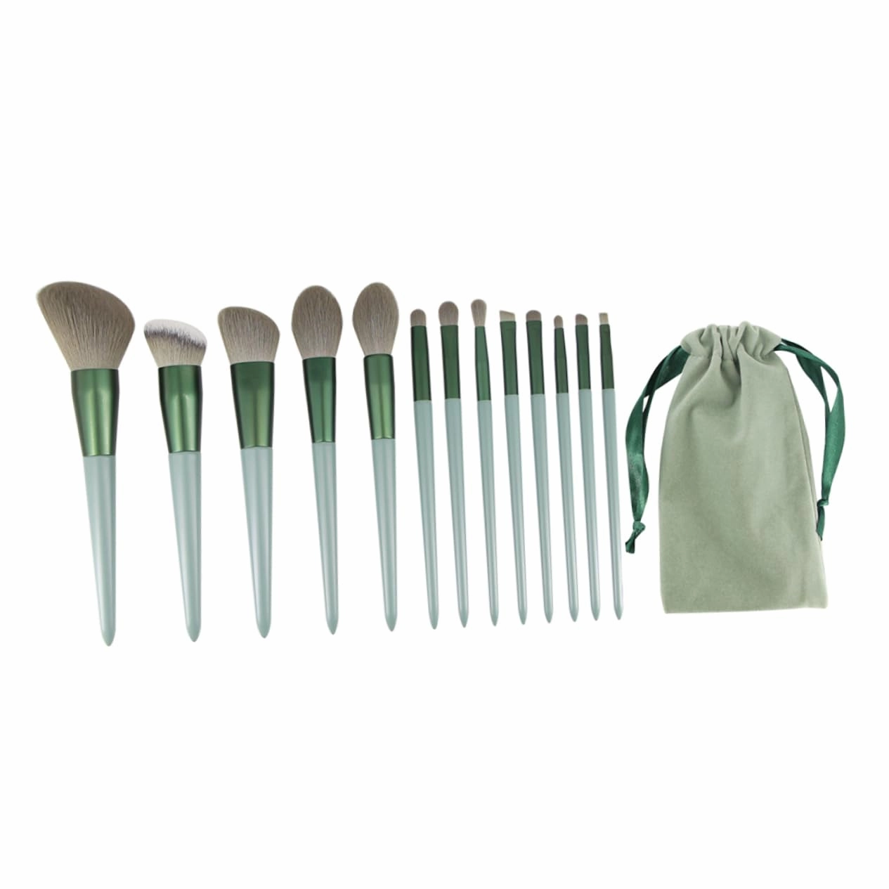 Mipcase Cosmetics 13 Piece Makeup Brush Set Highlighter Brush Foundation Blush Powder Durable Plastic Handle
