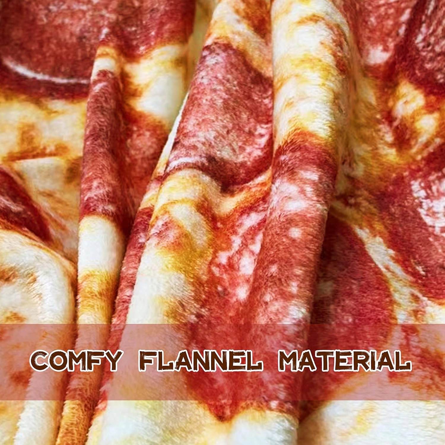 moonysweet Pizza Blanket for Adult and Kids Novelty Food Adult Size Funny Realistic Throw Fuzzy Fleece Flannel Teens Boys and Girls 60 inches