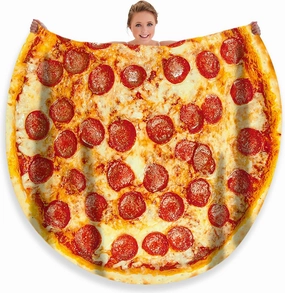 moonysweet Pizza Blanket for Adult and Kids Novelty Food Adult Size Funny Realistic Throw Fuzzy Fleece Flannel Teens Boys and Girls 60 inches