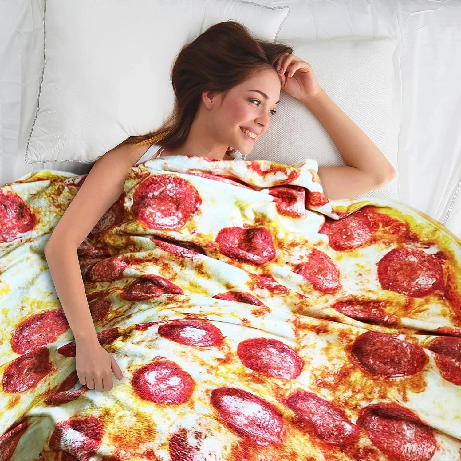 moonysweet Pizza Blanket for Adult and Kids Novelty Food Adult Size Funny Realistic Throw Fuzzy Fleece Flannel Teens Boys and Girls 60 inches