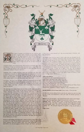 Mr Sweets Hauck Coat of Arms, Crest & History 11x17 Print - Name Meaning, Genealogy, Family Tree Aid, Ancestry, Ancestors, Namesakes - Surname Origin: German Germany