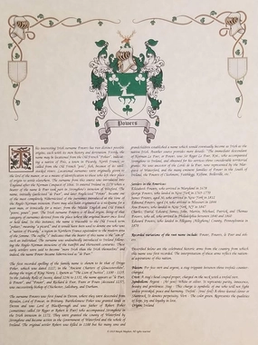 Mr Sweets Lauffer Coat of Arms, Crest & History 8.5x11 Print - Name Meaning, Genealogy, Family Tree Aid, Ancestry, Ancestors, Namesakes - Surname Origin: German Germany