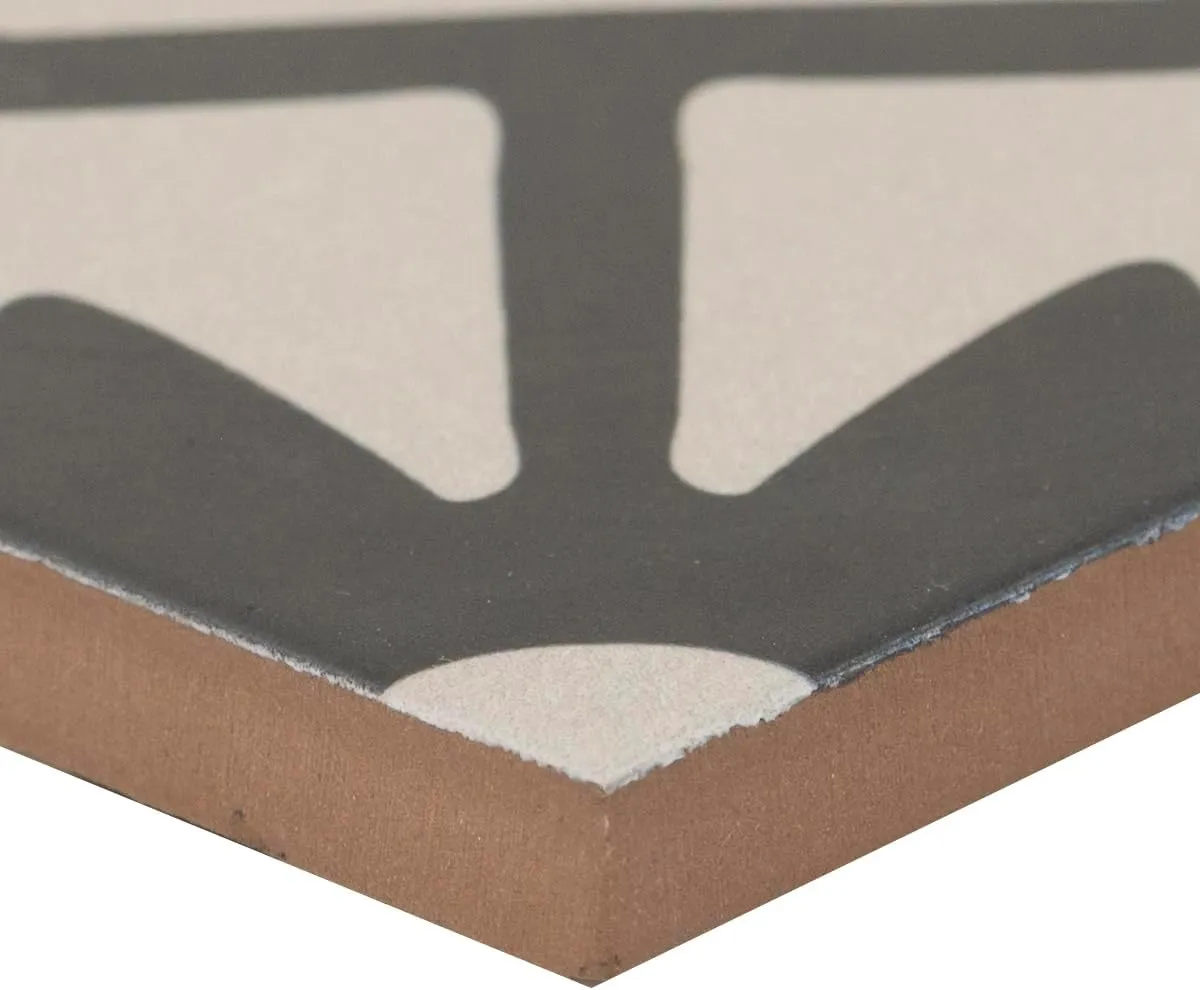 MSI Tahari 8 in. x 8 in. Encaustic Matte Porcelain Floor and Wall Tile for Bathroom, Kitchen Backsplash, Accent Wall, and Shower
