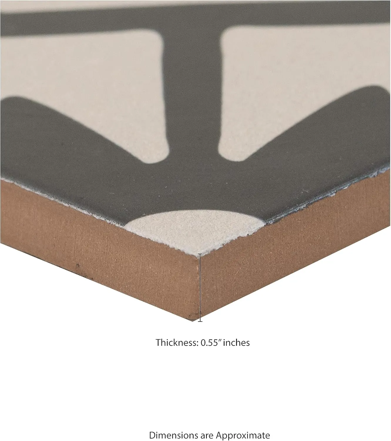 MSI Tahari 8 in. x 8 in. Encaustic Matte Porcelain Floor and Wall Tile for Bathroom, Kitchen Backsplash, Accent Wall, and Shower