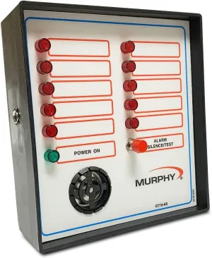 Murphy by Enovation Controls ST10AS-LM 10-Point Remote Alarm Tattletale Annunciator (25700011)