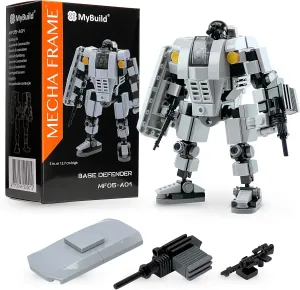 MyBuild Mecha Frame 5 Mech Suit Building Toys Gray Mech Building Bricks Base Defender MF05-A01