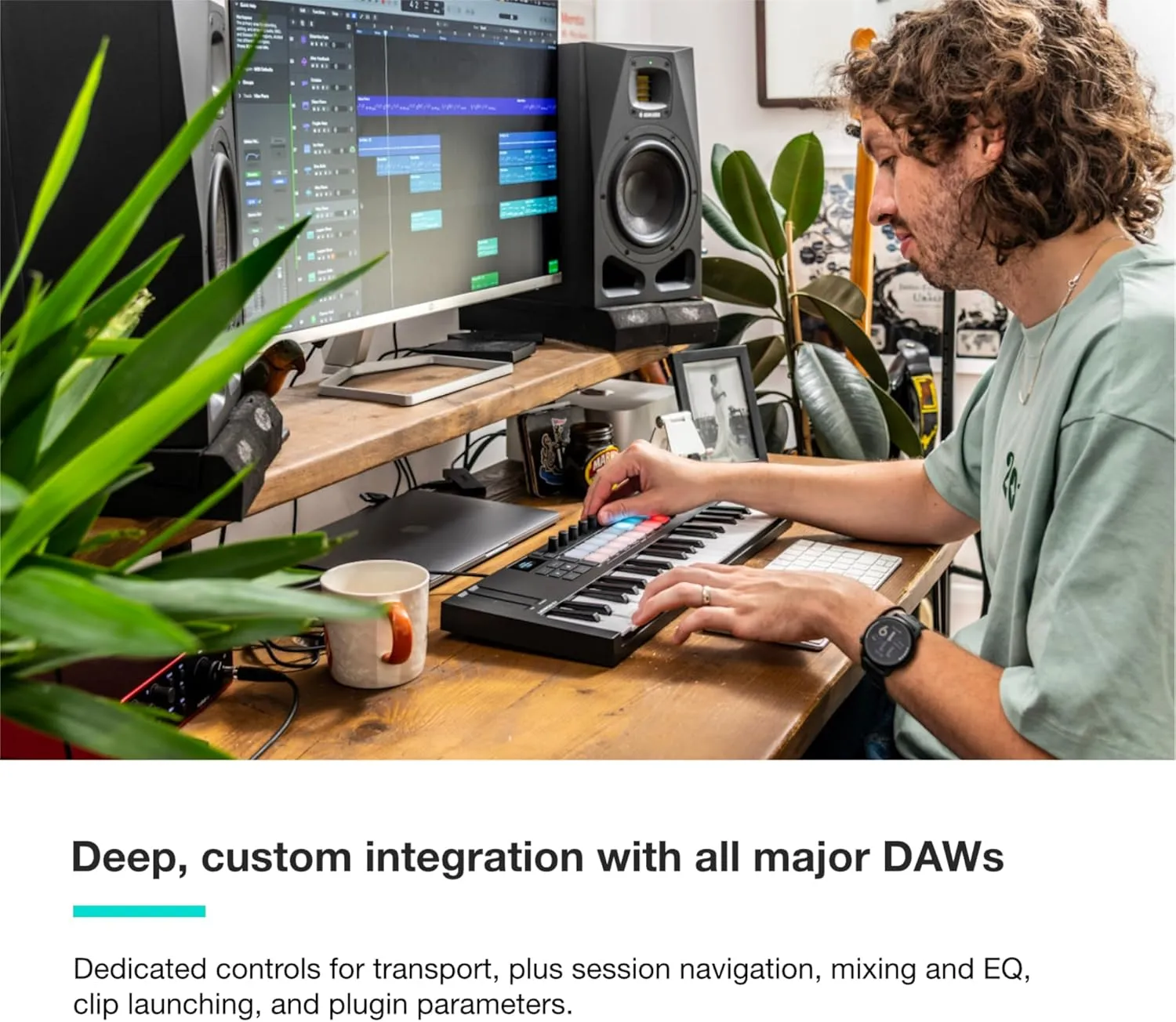 Novation Launchkey Mini 37 MK4 — Portable 37 Mini-Key, USB, MIDI Keyboard Controller with DAW Integration. Chord Mode, Scale Mode, Drum Pads, and Arpeggiator. Includes Music Creation Software Bundle
