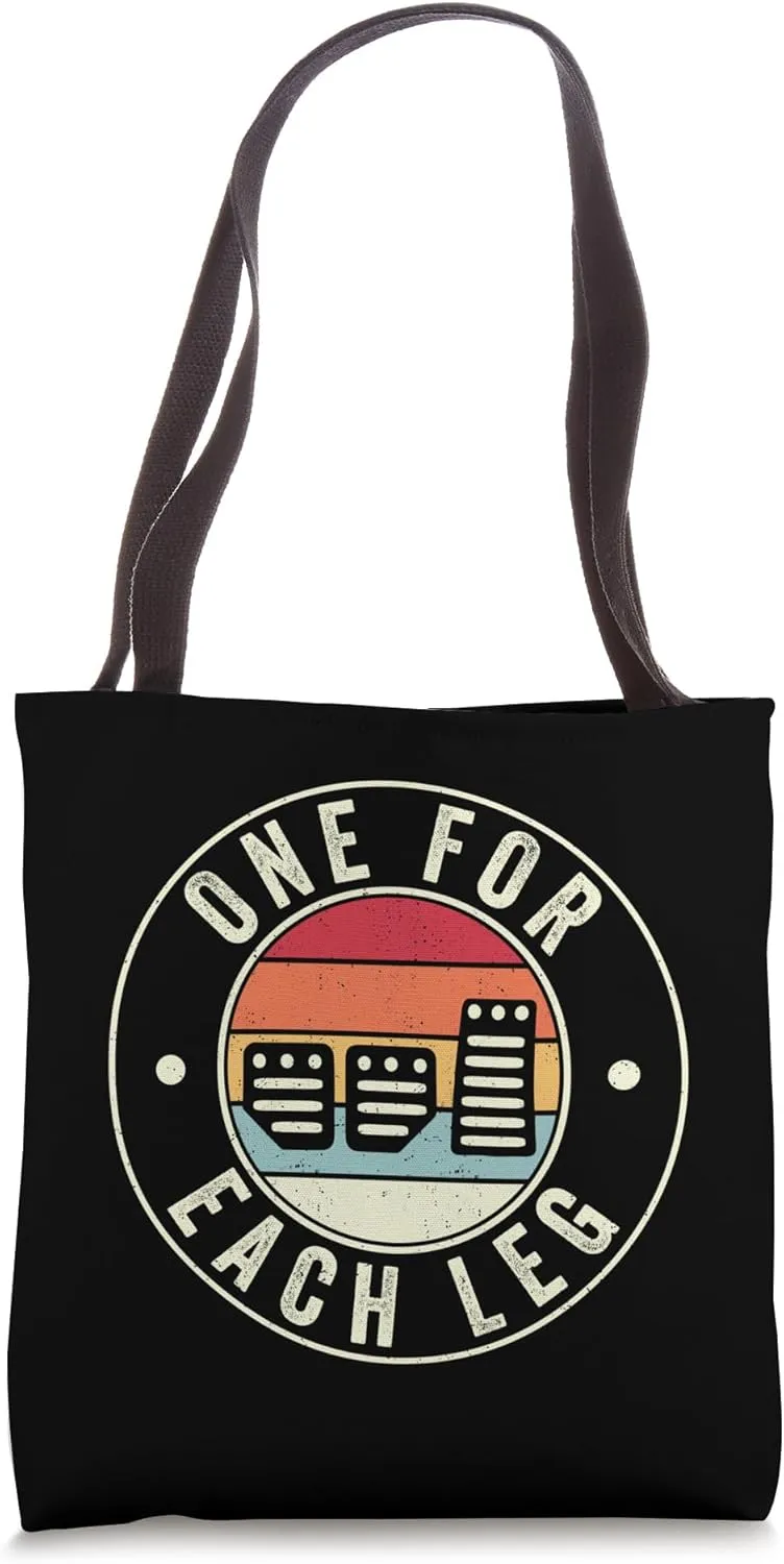 One For Each Leg Racing Three Pedals Manual Transmission Car Tote Bag
