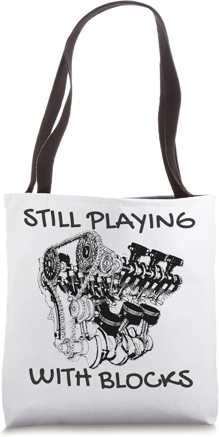 Open Throttle Car Racing Mechanic Engineer Muscle Car Race Tote Bag
