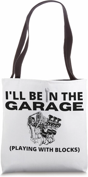 Open Throttle Car Racing Mechanic Engineer Muscle Car Race Tote Bag