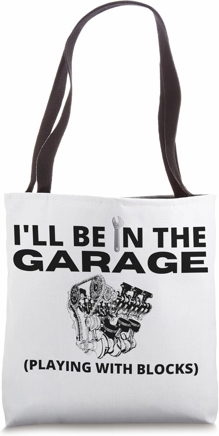Open Throttle Car Racing Mechanic Engineer Muscle Car Race Tote Bag