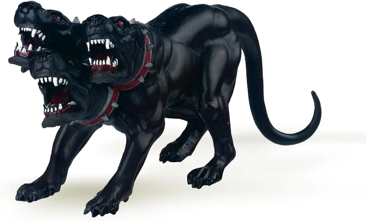 PAPO - Cerberus - Realistic Figurine - for Ages 3  - Fantasy Collection - Hand Painted - Highly Detailed - Durable and Educational - Gift Idea - Collectable - cerberus figurine - three-headed dog