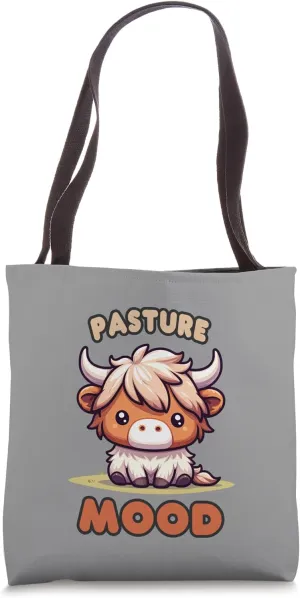 Pasture Mood Micro Mini Highland Cow Cute Calf Funny Moo Tote Bag