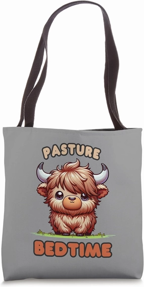 Pasture Bedtime Micro Mini Highland Cow Cute Calf Funny Moo Tote Bag