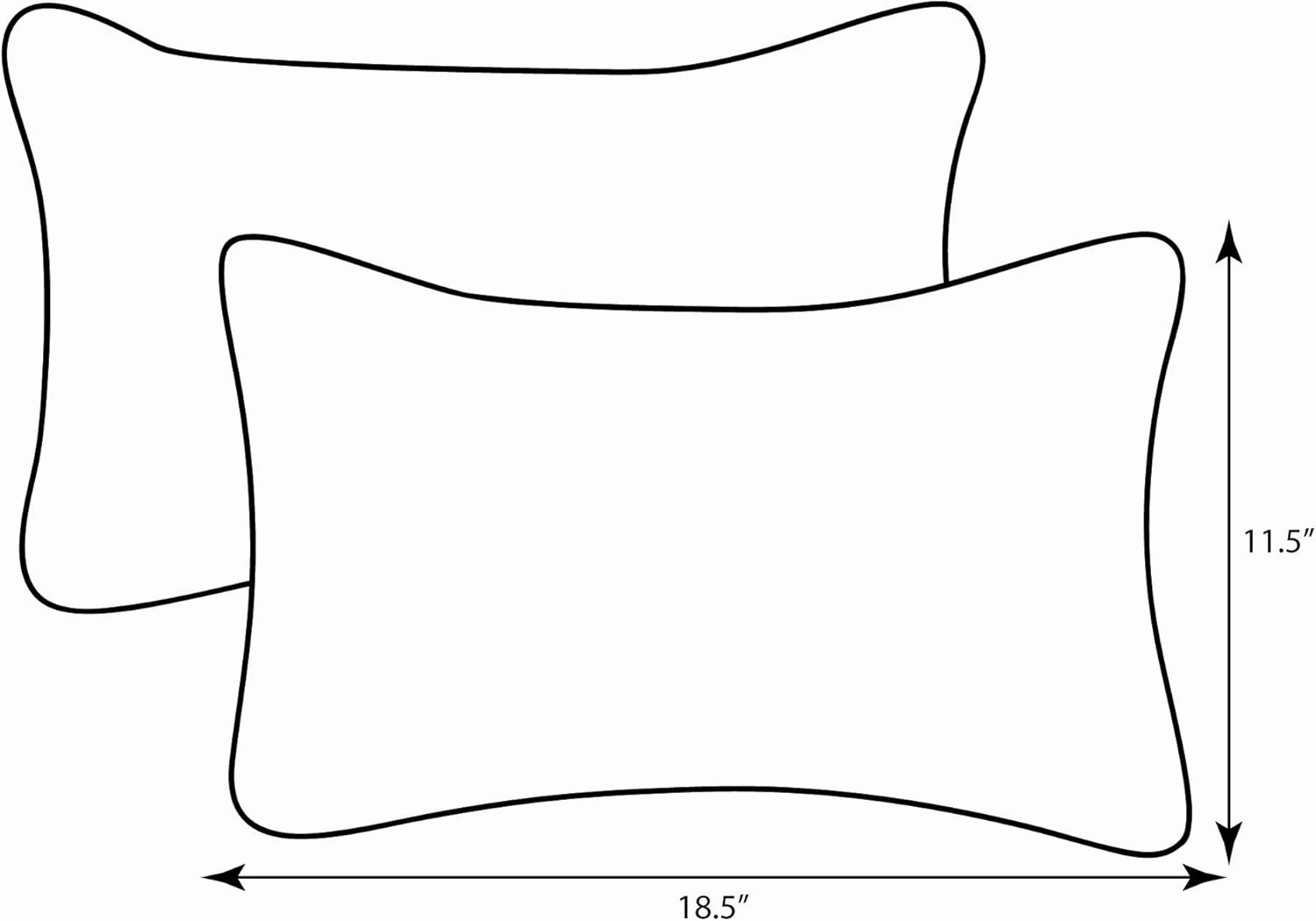 Pillow Perfect Outdoor Sea Life Marine Rectangular Throw Pillow, Set of 2,Blue,11.5" x 18.5"