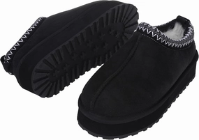 Platform Slippers, Mini Boots for Women Indoor Outdoor Anti-slip Slippers Womens Warm Fleece Lining Suede Leather Ankle Boots Slip On Hoese Shoes
