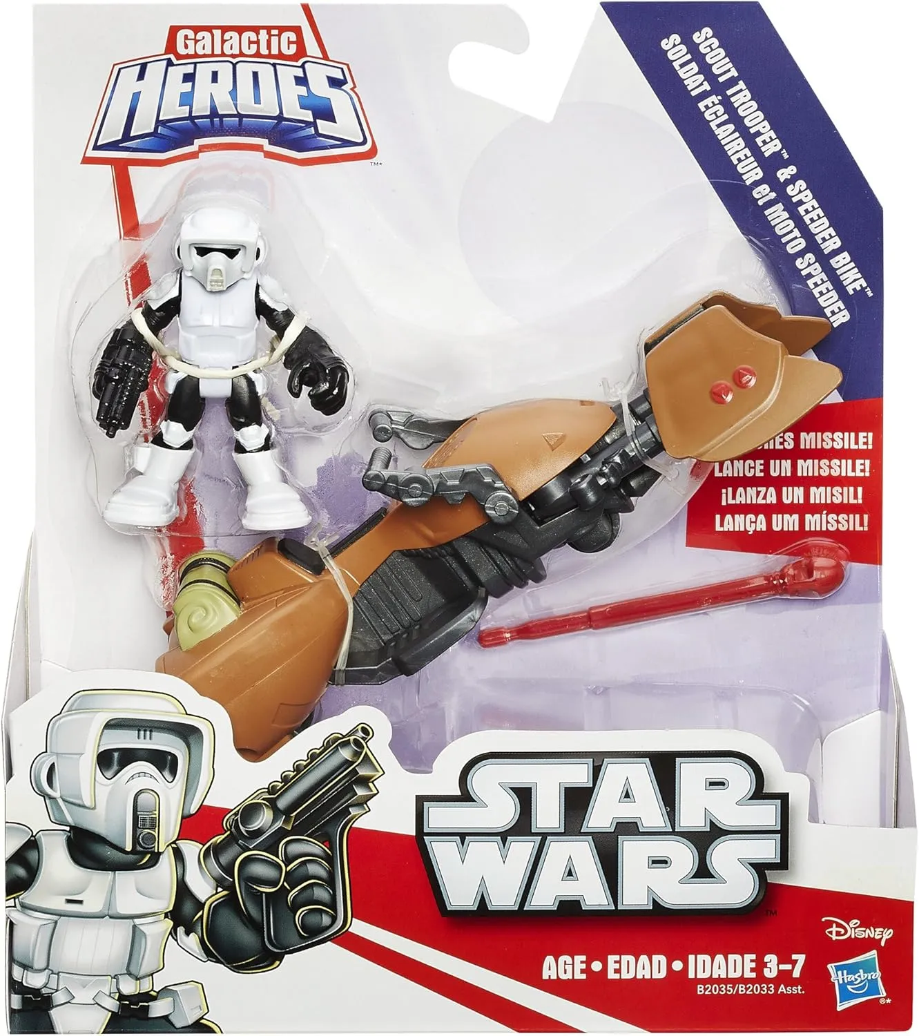Playskool Heroes Star Wars Galactic Heroes Speeder Bike and Scout Trooper