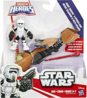 Playskool Heroes Star Wars Galactic Heroes Speeder Bike and Scout Trooper