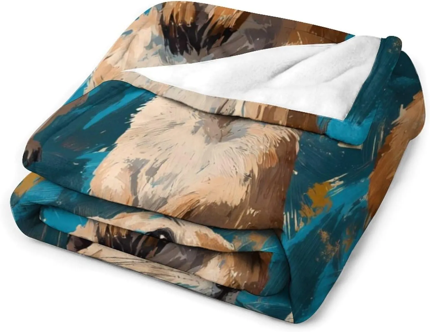 Prairie Dog Throw Blanket for Kids Adults Fantasy Painting Aesthetic Animal Decor Gift Blanket Soft Cozy Plush Flannel Blankets for Bed Couch Sofa Chair Outdoor Travel 60"x80"