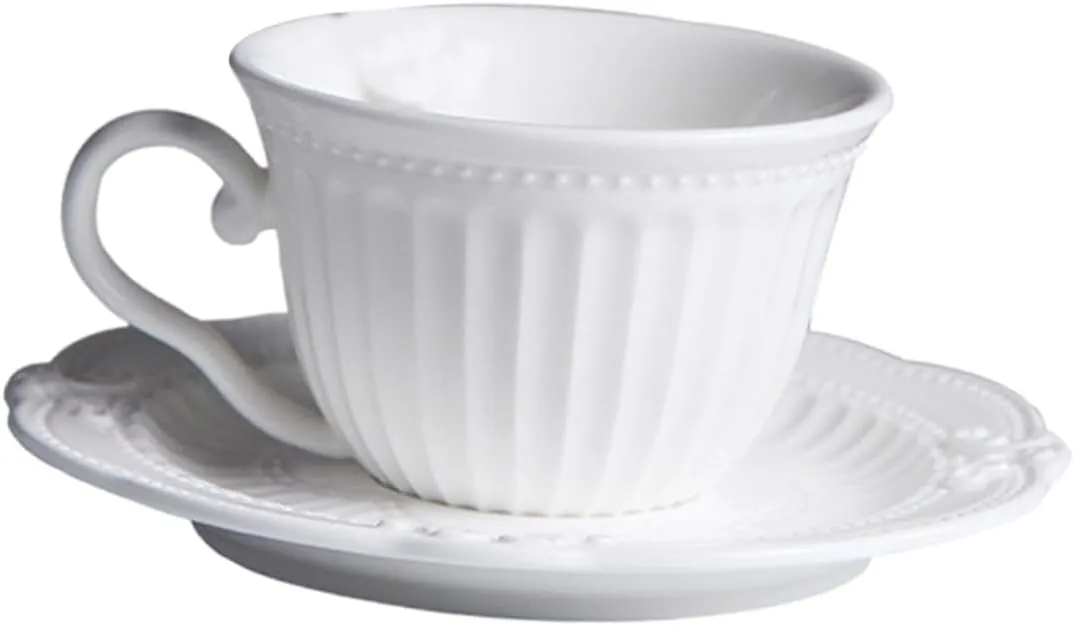 PRETYZOOM Teacup and Saucer Bone Porcelain Grace Teaware European Court Style Tea Cup Tray Set