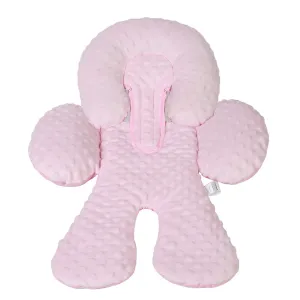 Pro Goleem Infant Car Seat Head Neck Body Support, Ultra-Soft Minky and Microfiber Newborn Car Seat Insert, Perfect for Car Seat, Stroller, 2-in-1 Reversible, Girls, Pink