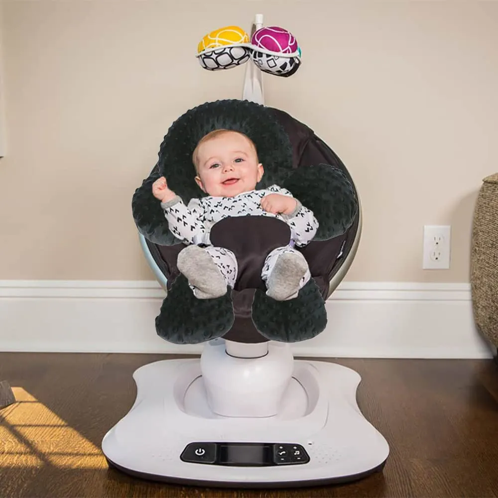 Pro Goleem Infant Car Seat Insert, Babybody Support for Toddler, Soft Minky Preemie Car Seat Insert, 2-in-1 Reversible, Perfect for Carseats, Strollers, Swings, Black