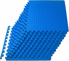 ProsourceFit Puzzle Exercise Mat ½ in, EVA Interlocking Foam Floor Tiles for Home Gym, Mat for Home Workout Equipment, Floor Padding for Kids, Grey, 24 in x 24 in x ½ in, 144 Sq Ft - 36 Tiles