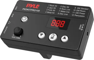Pyle Strike Performance Drum Module - Compatible Replacement for PEDKITPRO100 Electric Drum Kit, 272 sounds, 12 Kits, 0.36" Color LED display, USB MIDI, MIDI In & Out, Includes Power Supply