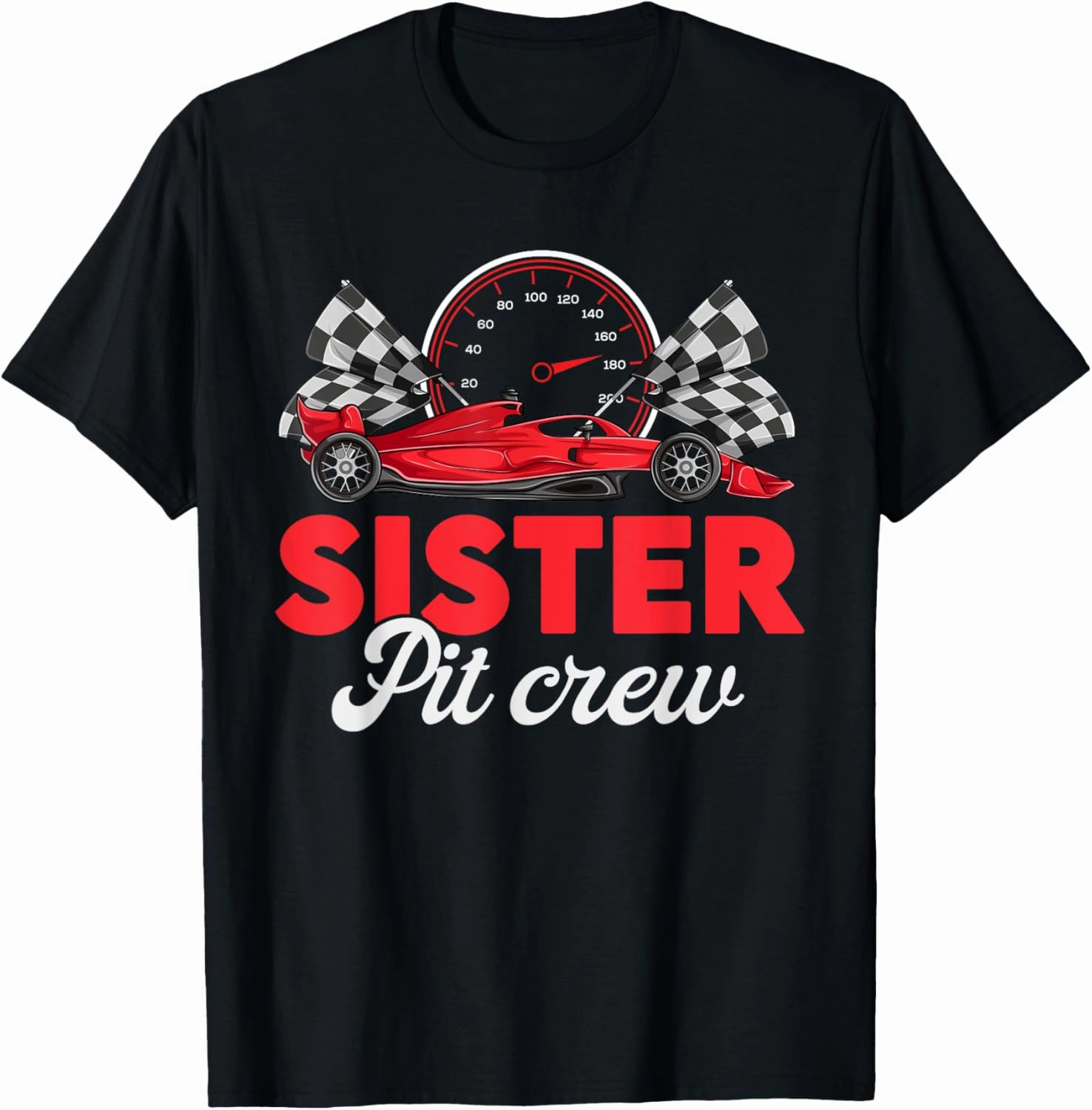 Race Car Sister Of Birthday Boy Shirt, Sister Pit Crew T-Shirt