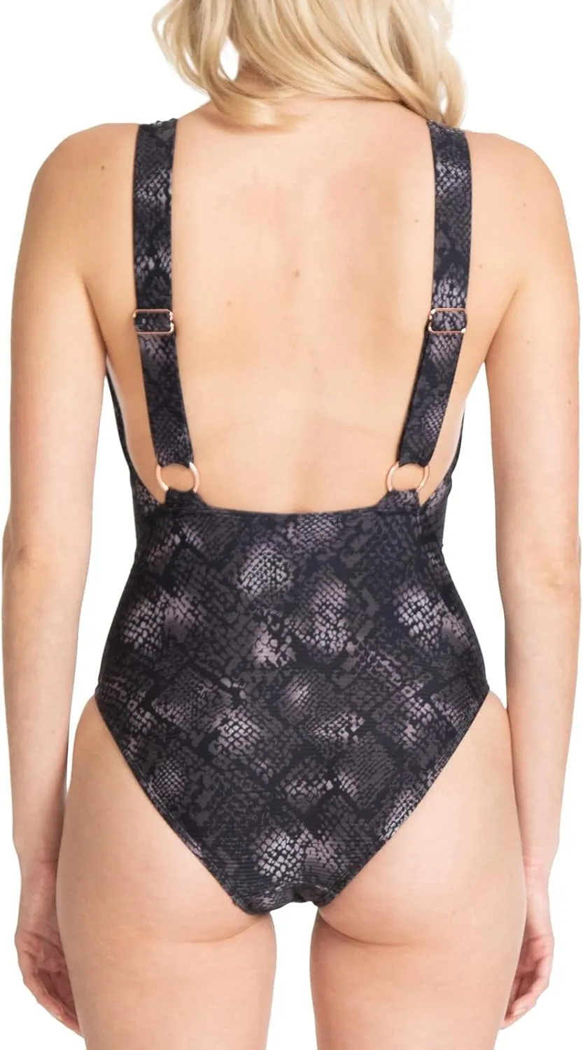 RACHEL Rachel Roy Women's Standard High Leg Cut Out One Piece