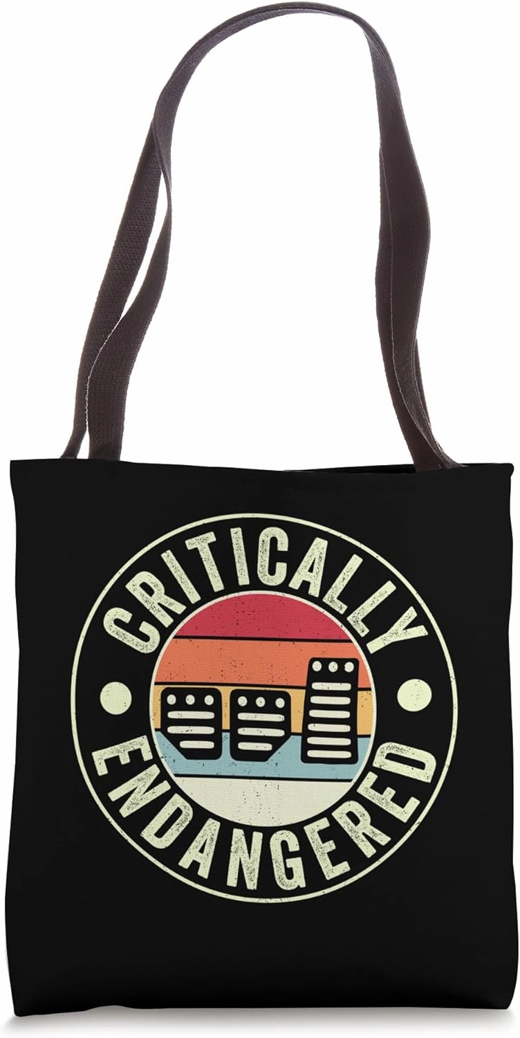 Racing Three Pedal Critically Endangered Manual Transmission Tote Bag