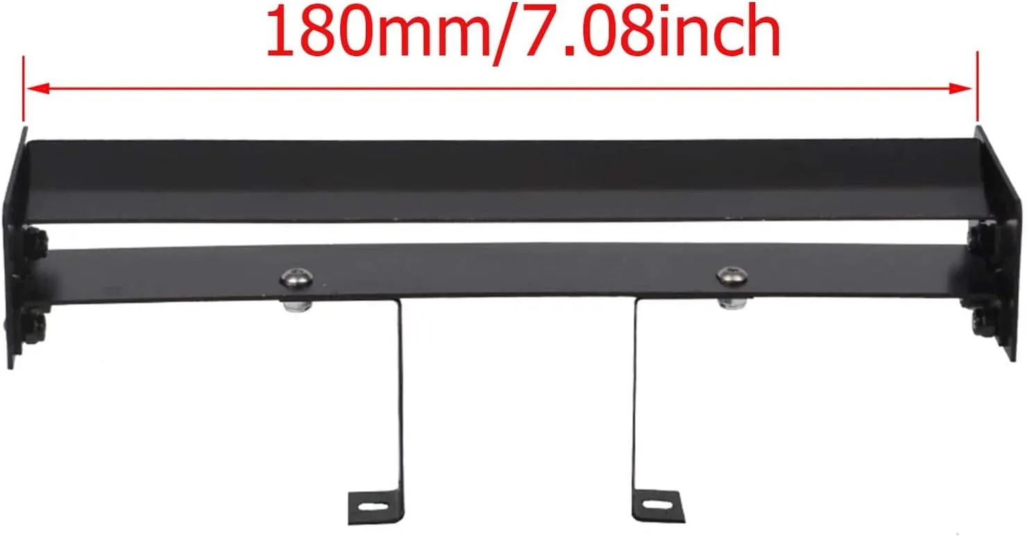 RC Metal Alloy Rear Wing Tail Spoiler for 1/10 RC On Road Racing Drift Car HSP HPI Redcat Kyosho Tamiya TT-01 TT02 (180mm Double Deck)